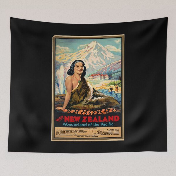 Artikelvorschau, New Zealand retro poster entworfen und verkauft von CorasPosters.