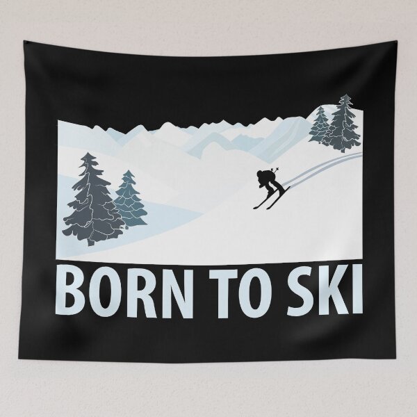 Item preview, Born to Ski Winter Sports designed and sold by TheInkElephant.