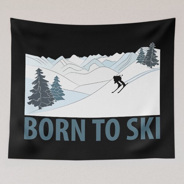 Item preview, Born to Ski Winter Sports designed and sold by TheInkElephant.