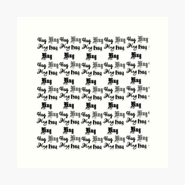 Artikel-Vorschau von schriftmuster Hug, kuscheln, schriftmuster für frauen, die süßesten geschenke, designt und verkauft von Kirei-Lily.