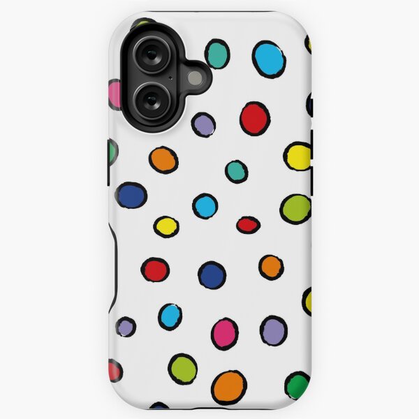 Vista previa del artículo con la obra «Puntos de colores sobre blanco», diseñado y vendido por DanielleGottal.