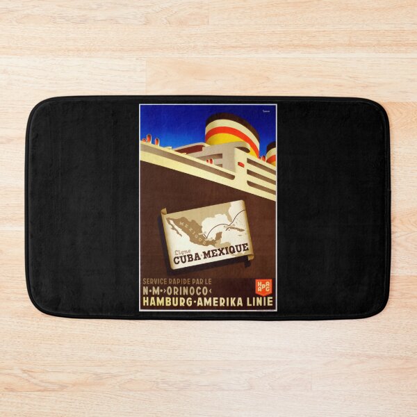 Item preview, Cuba Mexique retro poster designed and sold by CorasPosters.