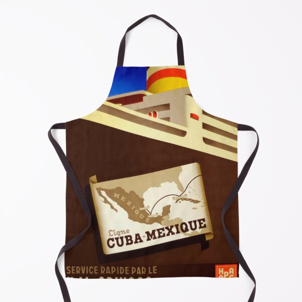 Item preview, Cuba Mexique retro poster designed and sold by CorasPosters.
