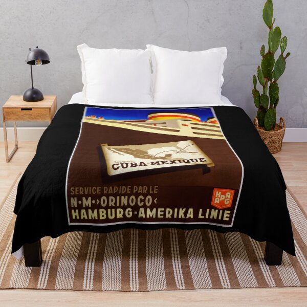 Item preview, Cuba Mexique retro poster designed and sold by CorasPosters.