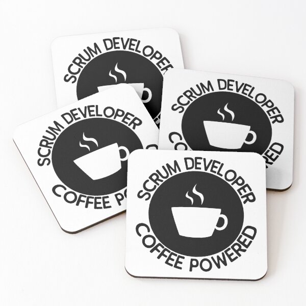 Item preview, Scrum Developer Coffee Powered designed and sold by ClumsyCat.