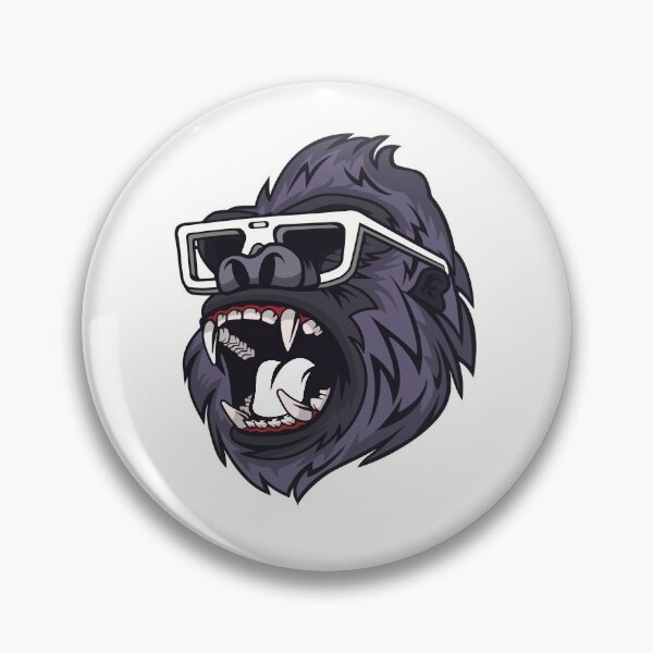 Item preview, cool roaring gorilla, gorilla motif, funny gift idea, monkey designed and sold by ThommyBLN.
