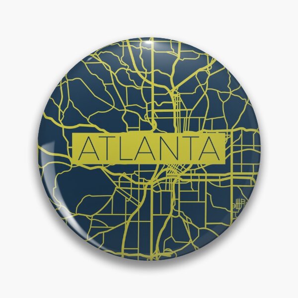Item preview, Atlanta Street Map Yellow and Blue designed and sold by HelloGentry.