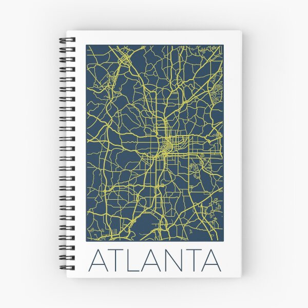 Item preview, Atlanta Street Map Yellow and Blue designed and sold by HelloGentry.