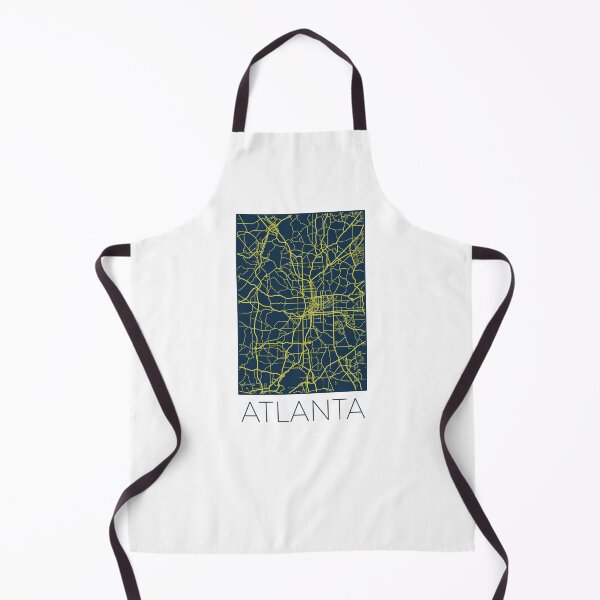 Item preview, Atlanta Street Map Yellow and Blue designed and sold by HelloGentry.