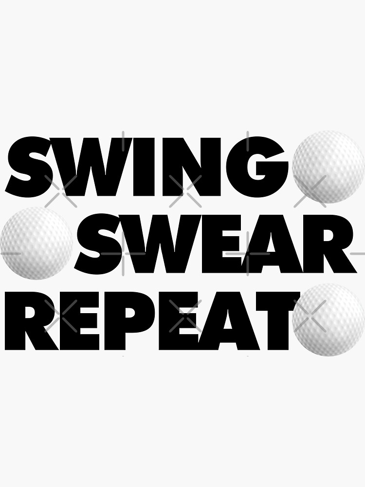 Funny Golf Socks, Swing Swear Repeat