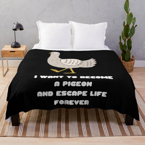 Item preview, I Want to Become a Pigeon and Escape Life Forever Funny Gift Nihilism Nihilist Gift Meme Bird Lover Gift Pigeon Owner Gift designed and sold by Nathalie Aynié.