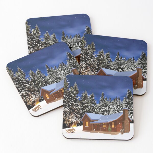 Item preview, Medium sized cabin and miniature Christmas landscape designed and sold by DAscroft.