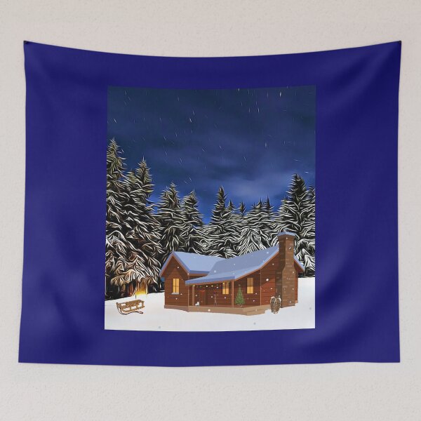 Item preview, Medium sized cabin and miniature Christmas landscape designed and sold by DAscroft.