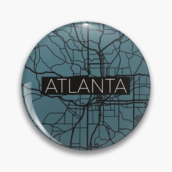Item preview, Atlanta Street Map Black and Blue designed and sold by HelloGentry.
