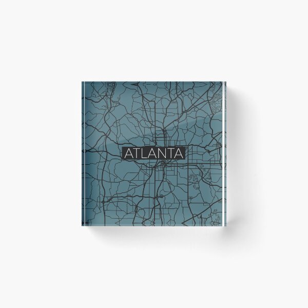 Item preview, Atlanta Street Map Black and Blue designed and sold by HelloGentry.
