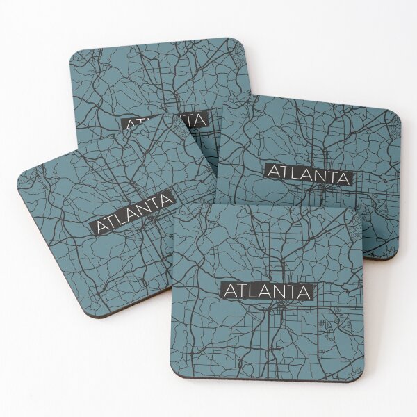 Item preview, Atlanta Street Map Black and Blue designed and sold by HelloGentry.