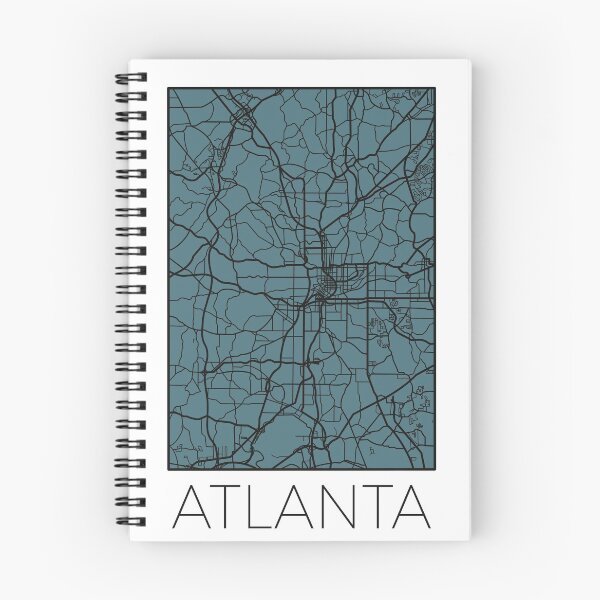 Item preview, Atlanta Street Map Black and Blue designed and sold by HelloGentry.