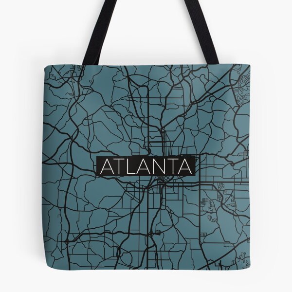 Item preview, Atlanta Street Map Black and Blue designed and sold by HelloGentry.