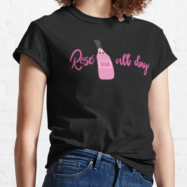Vista previa del artículo con la obra «VINO ROSADO TODO EL DÍA CON BOTELLA», diseñado y vendido por GIVENGRACE.ART.