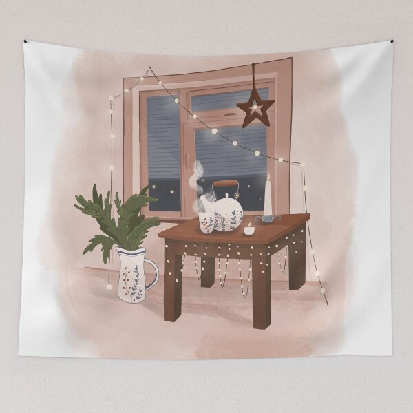 Item preview, Hygge interior poster. Christmas home designed and sold by KrollQueen.