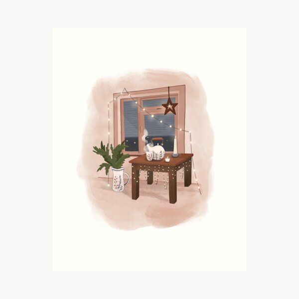 Item preview, Hygge interior poster. Christmas home designed and sold by KrollQueen.