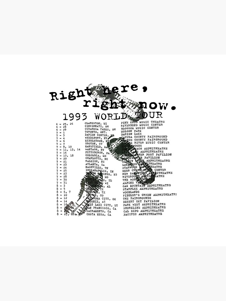 "1993 Van Halen Right Here Right Now World Tour" Shower Curtain by