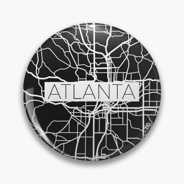 Item preview, Atlanta Street Map White and Black designed and sold by HelloGentry.