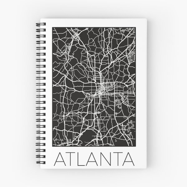Item preview, Atlanta Street Map White and Black designed and sold by HelloGentry.