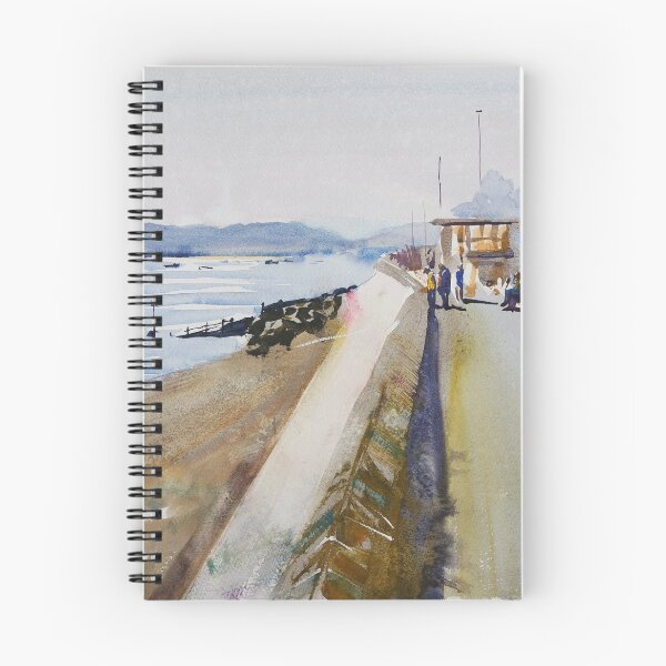 Item preview, Exmouth seafront River Exe watercolour painting designed and sold by MikeJory.