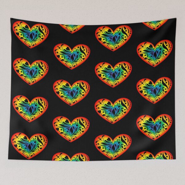Item preview, Shining rainbow heart with a pattern designed and sold by helenkaiy.