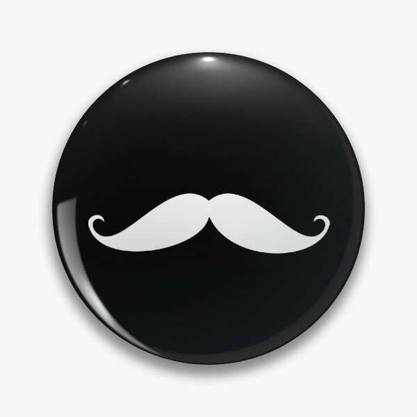 Item preview, Classic White and black outline moustache designed and sold by Deegital18.