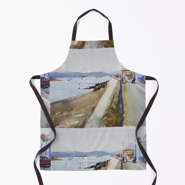 Item preview, Exmouth seafront River Exe watercolour painting designed and sold by MikeJory.