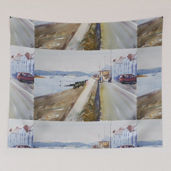 Item preview, Exmouth seafront River Exe watercolour painting designed and sold by MikeJory.
