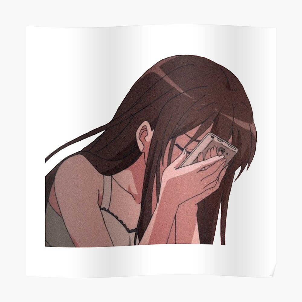 Póster «Chica anime triste» de Lukne | Redbubble