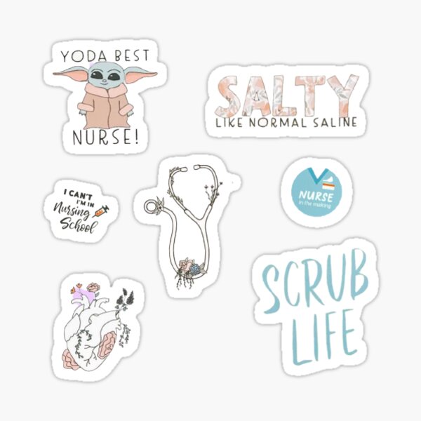 nurse sticker pack Sticker