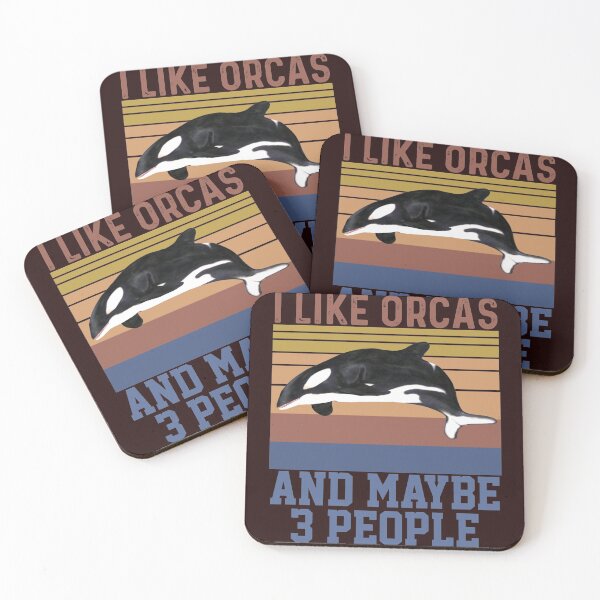 Item preview, I Like Orcas and Maybe 3 People Vintage Whales Sea Ocean Funny Gift designed and sold by Sarah38.