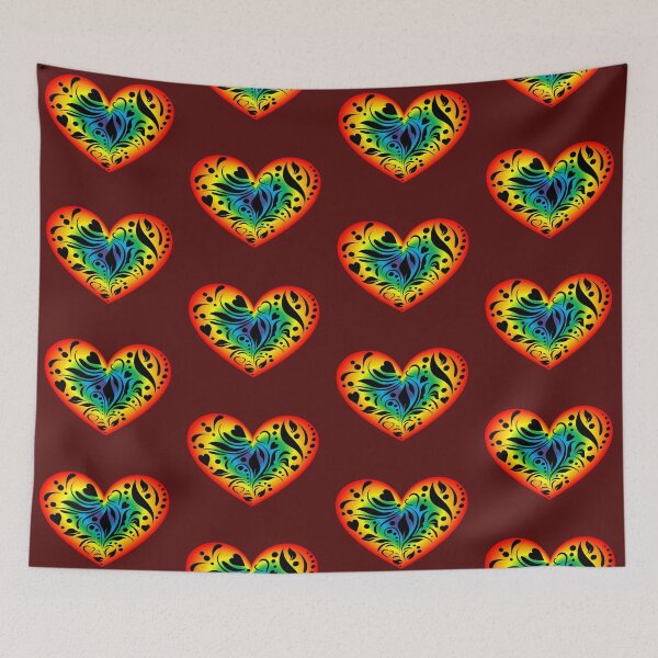 Item preview, Shining rainbow heart with a pattern designed and sold by helenkaiy.