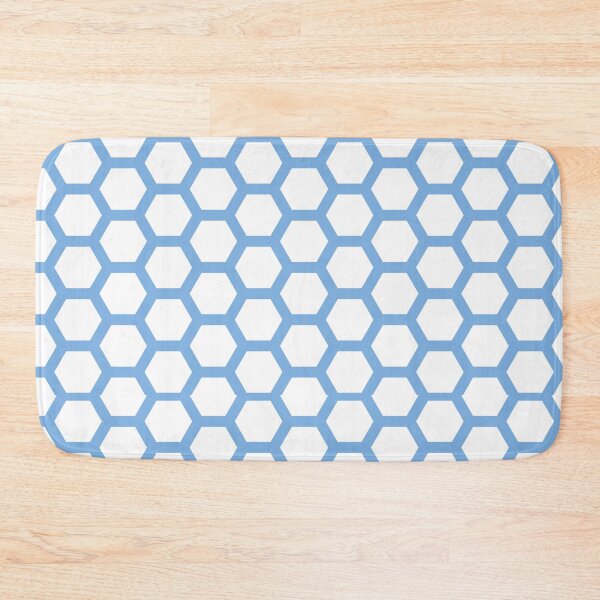 Item preview, Preppy 1980s Blue Aqua Honeycomb Pattern designed and sold by IamTrending.