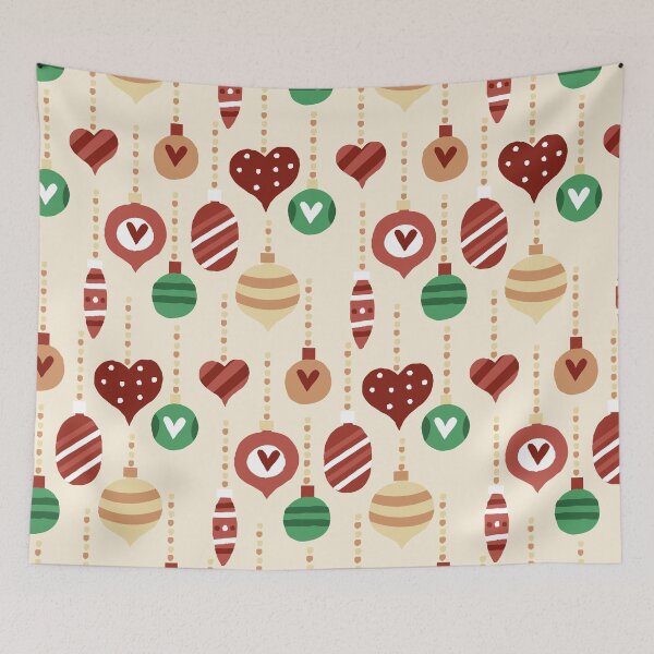 Item preview, Festive Ornaments- Christmas Pattern (Cream) designed and sold by HeraAndKosmos.