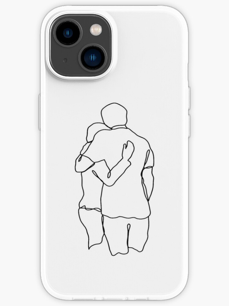 Coque iPhone for Sale avec l'œuvre « Couple amoureux dessin au trait » de  l'artiste Tromboo
