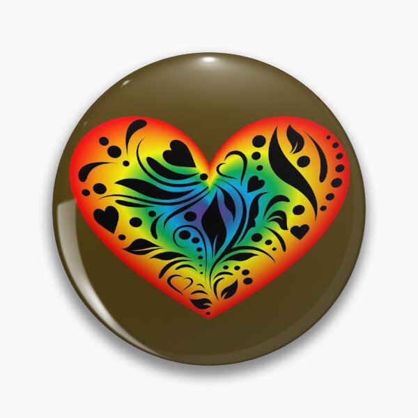 Item preview, Shining rainbow heart with a pattern designed and sold by helenkaiy.