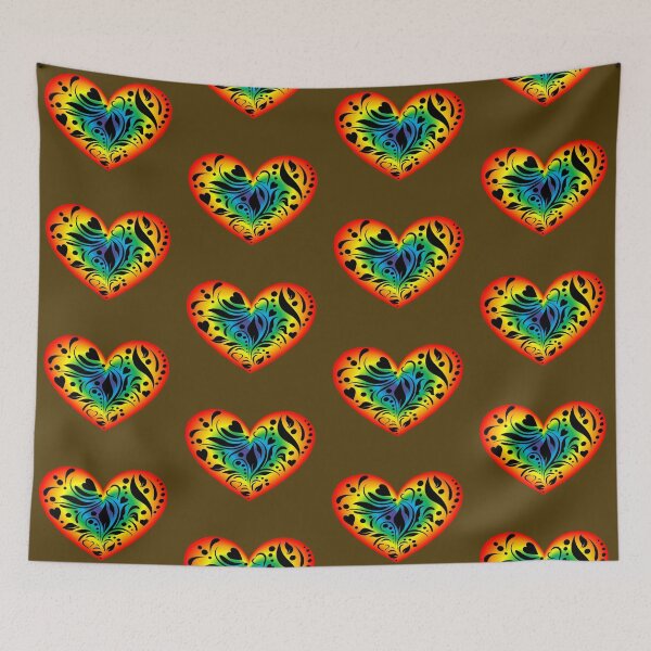Item preview, Shining rainbow heart with a pattern designed and sold by helenkaiy.