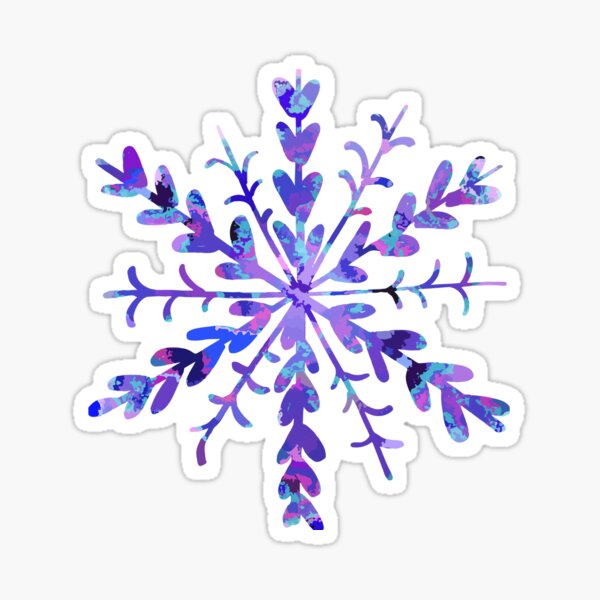 Purple Snowflake Sticker