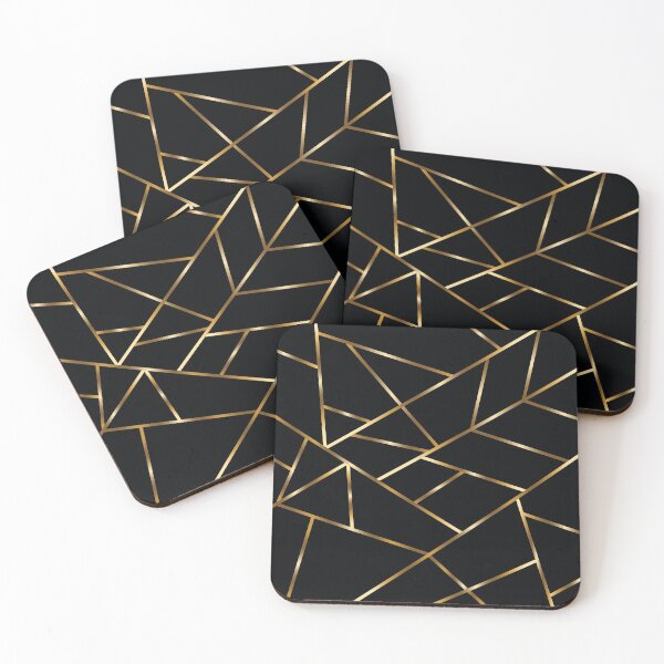 Item preview, Black Gold Stone Geometric designed and sold by MA DESIGNS.