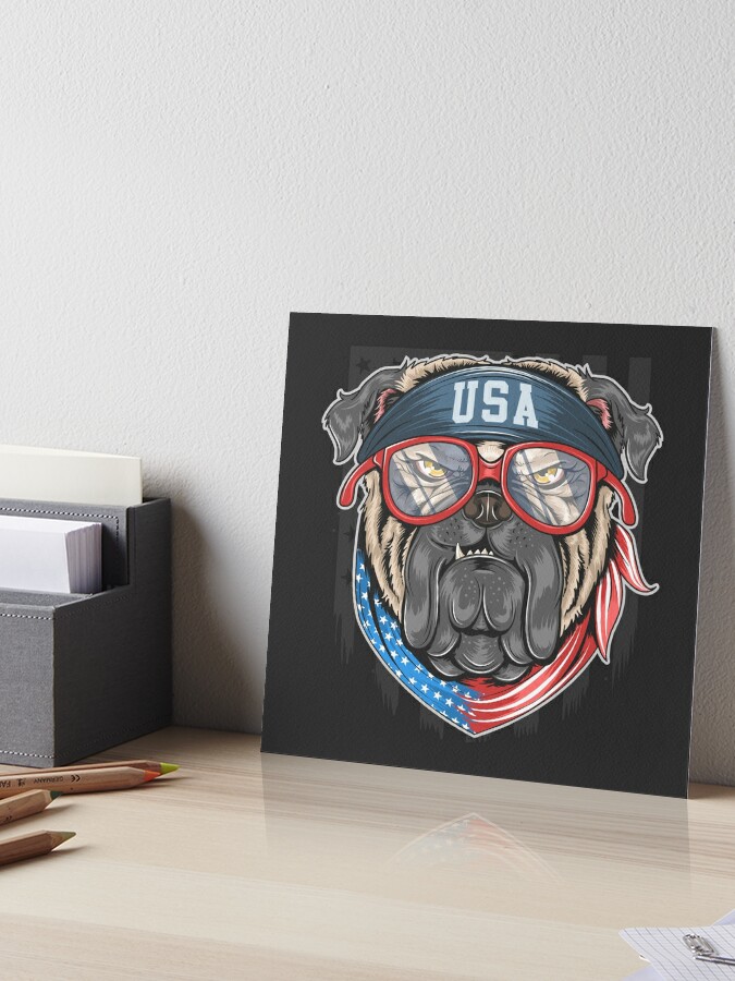 American Bulldog Art Board Print for Sale by GabrieleFranco