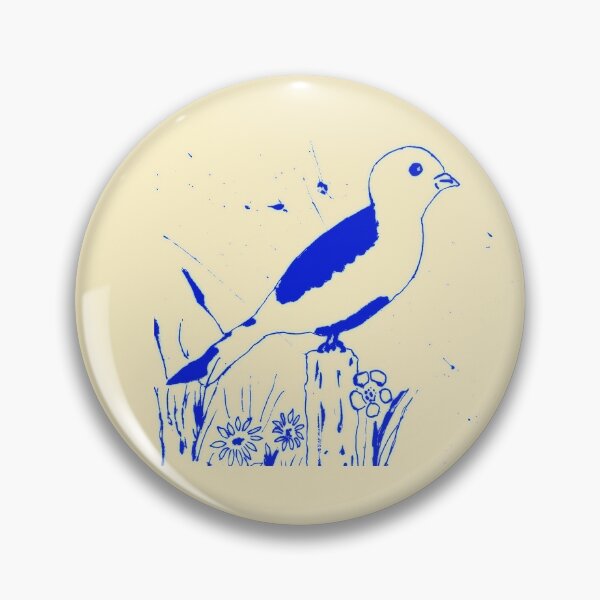 Item preview, Monochrome bird on a pole vector designed and sold by JoAnnFineArt.
