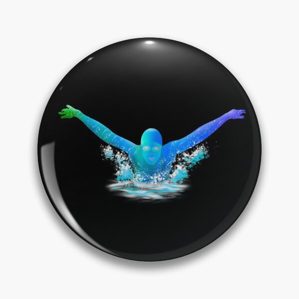 Item preview, This blue swimmer is going for the championship. designed and sold by Zwembad Vergelijker.