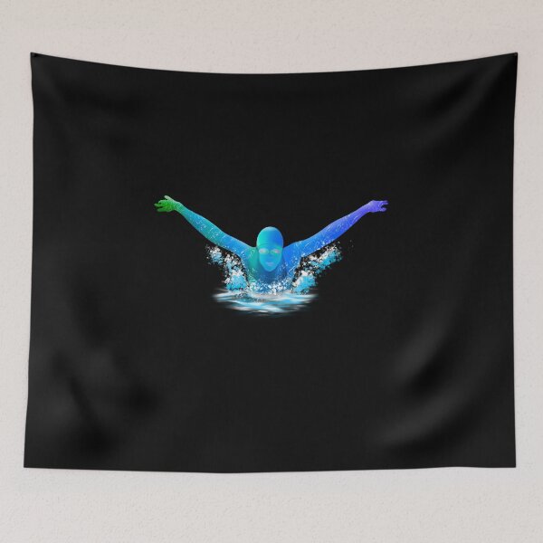 Item preview, This blue swimmer is going for the championship. designed and sold by Zwembad Vergelijker.