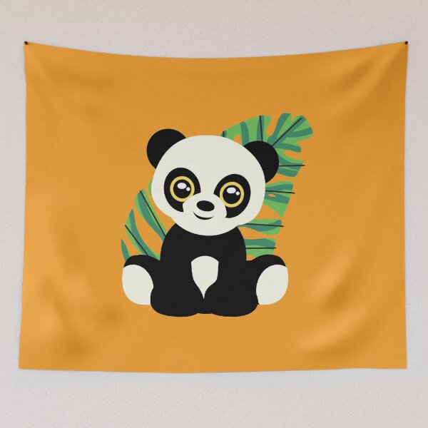 Item preview, Cute Baby Panda with Green Leaf  designed and sold by SunfullyYours.