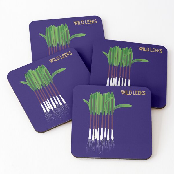 Item preview, Wild Leeks on indigo designed and sold by YouAreHereArt.